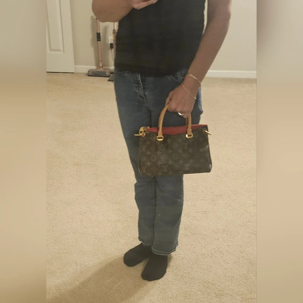 Louis Vuitton Pallas Monogram Canvas with Red Leather Trim - Picture 9 of 16